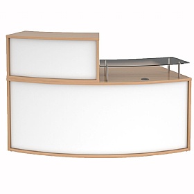 Denver Two Tone Medium Curved Reception Unit