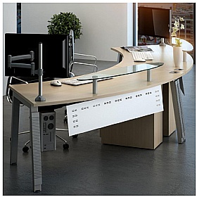 Elite Linnea Complete Executive Reception Desk Bundle