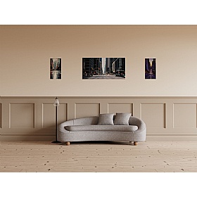 Mimi 3 Seater Curved Sofa Boucle Fabric