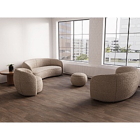 Phoebe Curved Sofa Cream Boucle