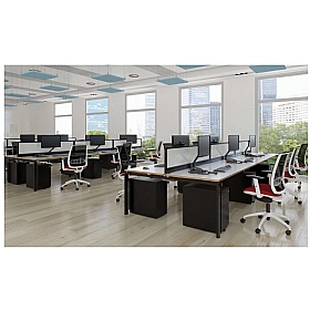 Balance Triple Back To Back Bench Desks