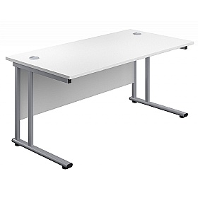 Commerce II Deluxe White Rectangular Office Desks