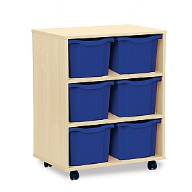 6 Tray Triple Mobile Storage