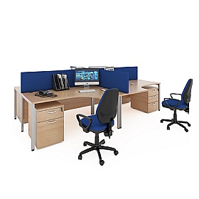 Oracle Back to Back Ergonomic Corner Office Desk