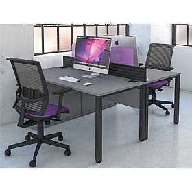 Presence Compact Rectangular Double Bench Desks