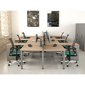 Presence Rectangular Quad Bench Desks