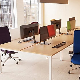 NEXT DAY InterAct Sliding Top Back to Back 2 Person Bench Desk