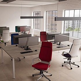 NEXT DAY InterAct Sliding Top Back to Back 4 Person Bench Desk