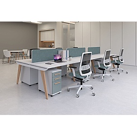 Transform Oak Leg A Frame Back To Back Bench Desks