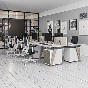 Transform Painted Leg A Frame Back To Back Bench Desks