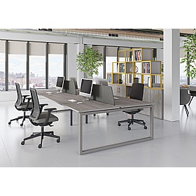 Transform Painted Hoop Leg Back To Back Bench Desks