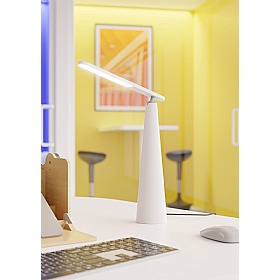 Alba Tube LED Portable Desk Lamp White