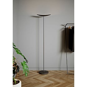 Alba Cup LED Floor Lamp Black with Dimmer