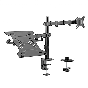 TTAP Single Arm Monitor Desk Mount with Laptop Tray