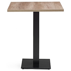 Black Cast Metal Square Dining Table