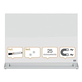 Nobo Glass Desktop Dry Wipe Magnetic Whiteboard