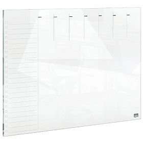 Nobo Glass Weekly Planner Whiteboard