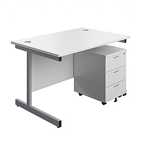 Commerce II Rectangular Desks With Mobile Pedestal