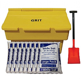 Stackable 200L Grit Bin with De-icing Salt & Shovel