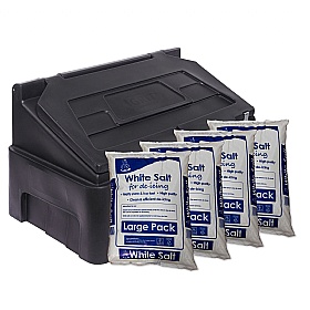 Recycled 400 Litre Grit Bin & De-icing Salt Bundle