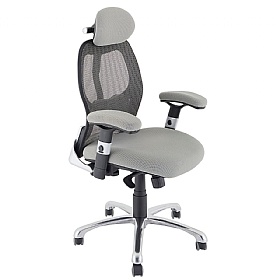 Classic Ergo-Tek 24 Hour Grey Mesh Executive Office Chair