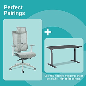 Perfect Pair Bundle 2: Novigami Kalik Mesh Office Chair & Novigami Josi Electric Standing Desk