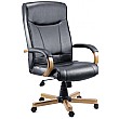 Kingston Oak Leather Manager Chair
