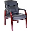 Kingston Mahogany Leather Visitor Chair
