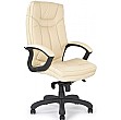 Cream Madrid Leather Manager Chair