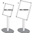 Freestanding Aluminium Frame Shield Whiteboard