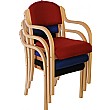 Devonshire Wooden Frame Stacking Armchairs Stacked