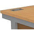 Alpha Plus Panel End Bow Front Rectangular Desk
