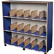 Childrens Bookcase With Drywipe Board Blue