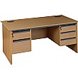 Rectangular Panel End Desk With Double Fixed Ped