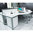 Presence Ergonomic Desk Silver & White