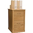Cavalli Solid Oak 2 Drawer Filing Cabinet
