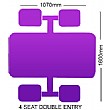 4 Seat Double Entry