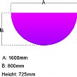 Durable Semi-Circular Tables Dimensions
