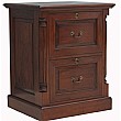 Argento Solid Mahogany 2 Drawer Filing Cabinets