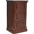 Argento Solid Mahogany 3 Drawer Filing Cabinets