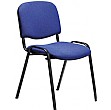 Swift Black Frame Conference Chair - Blue Fabric