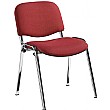 Swift Chrome Conference Chair - Burgundy Fabric
