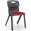 Titan One Piece Classroom Chair With Red Seat Pad