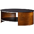 Spectrum Real Wood Veneer Oval Coffee Table Walnut