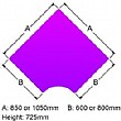 Accolade Radial Corner Extension Dimensions