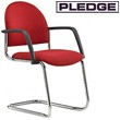 Pledge Arena Rounded Back Cantilever Chair Arms
