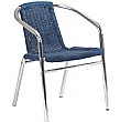 Blue Wicker Bistro Chair