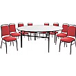 6ft Round Soft Top Table & 8 Mayfair Chairs