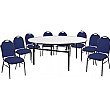 6ft Round Soft Top Table & 8 Grosvenor Chairs