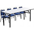 6ft Rectangular Soft Top Table & 8 Mayfair Chairs